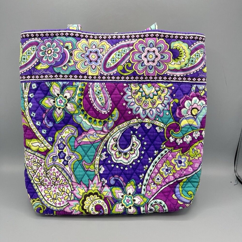 Vera Bradley 12"x13" Shoulder Tote Bag Heather Pattern 2013 Toggle Closure - Picture 5 of 11